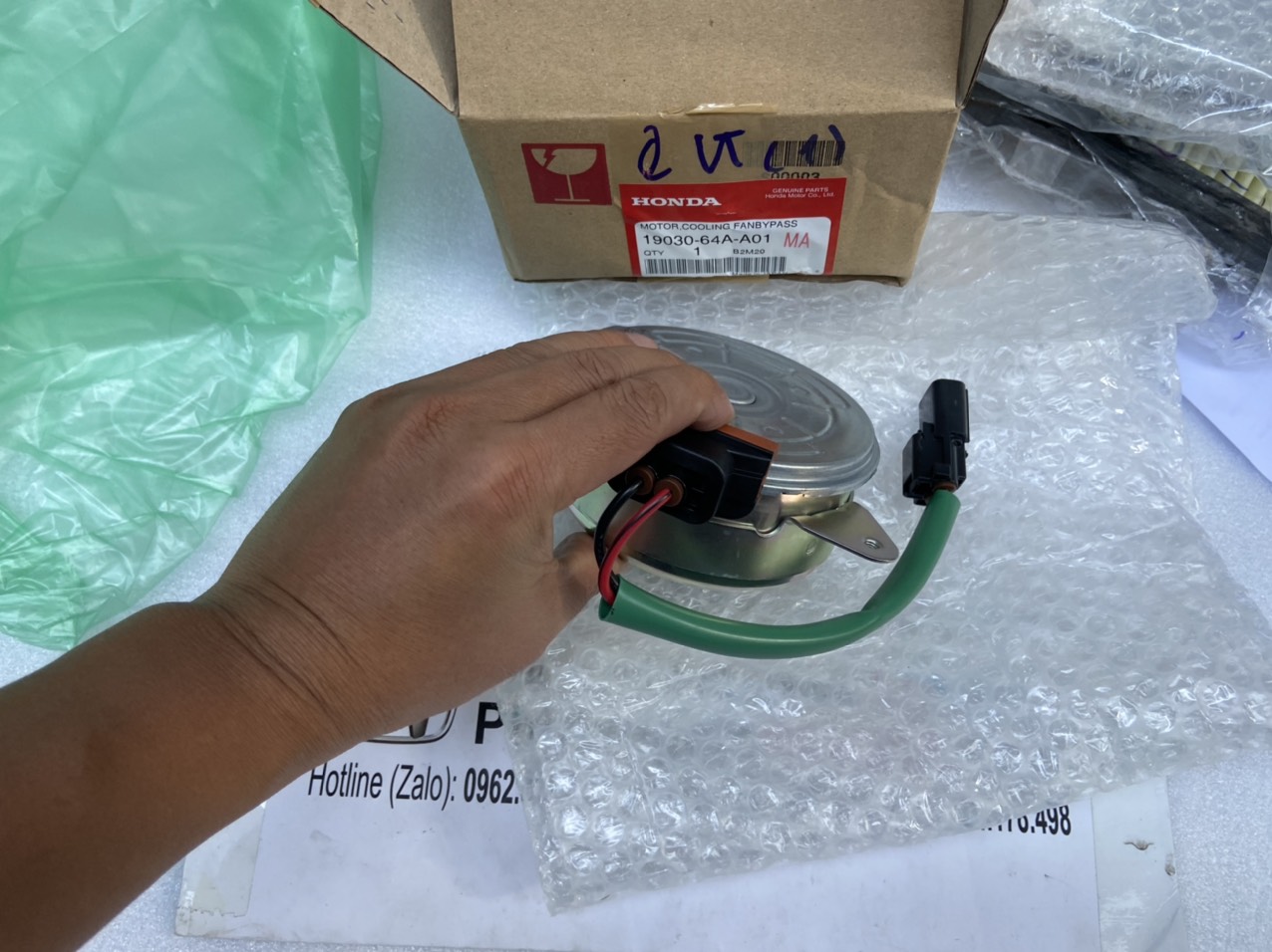 Mô tơ quạt làm mát két nước dàn nóng xe Honda CIVIC 2022-2024